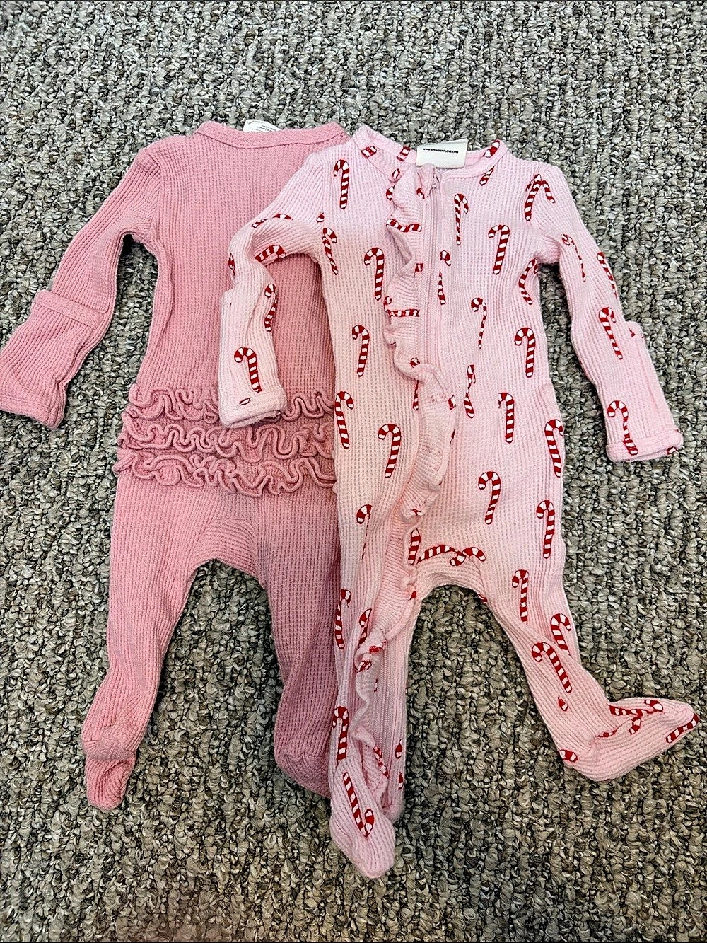 Size 0-3M SpeartmintLove baby Christmas and rufflebutt PJS
